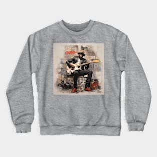 Blues Guitar Man Crewneck Sweatshirt